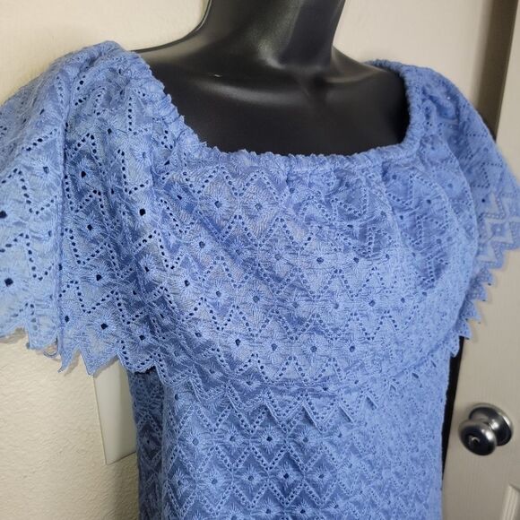 Kensie off shoulder eyelet dress size Medium - Picture 6 of 7